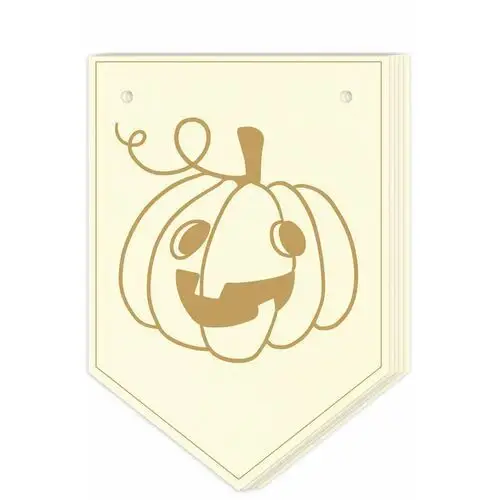 Banerek happy halloween - dynia uśmiechnięta, 10x15cm, 5szt. P13