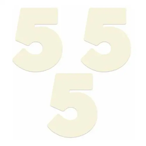 P13 Baza dekoracyjna cyfry - 5, 30x30cm, 3szt