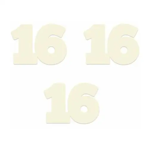 P13 Baza dekoracyjna liczby - 16, 15x20cm, 3szt