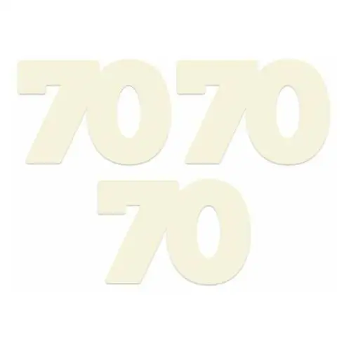 Baza dekoracyjna Liczby - 70, 15x20cm, 3szt