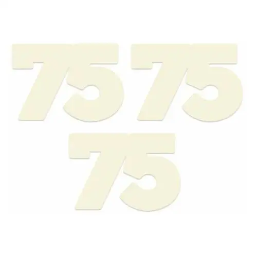 Baza dekoracyjna Liczby - 75, 15x20cm, 3szt