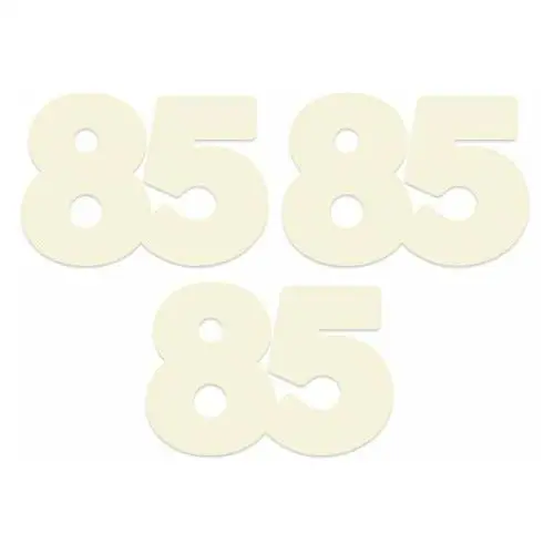 Baza dekoracyjna Liczby - 85, 15x20cm, 3szt