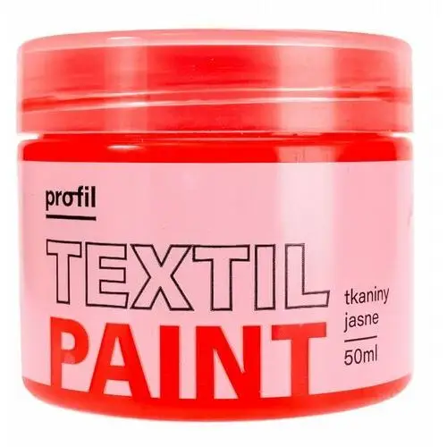 Paint-it Farba do tkanin jasnych profil 50ml czerwony fluo