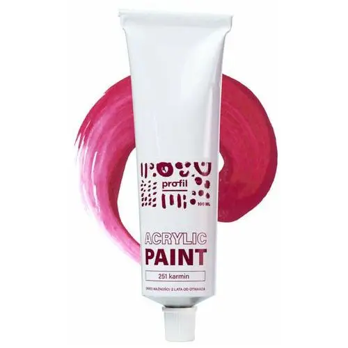 Paint-it Szkolna farbka akrylowa customing pl tuby - czerwony ciemny textil paint profil