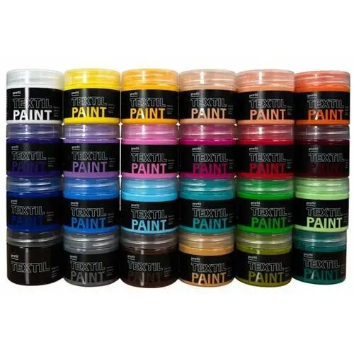 Zestaw farb 24x50 ml, do tkanin ciemnych wypas Paint-it