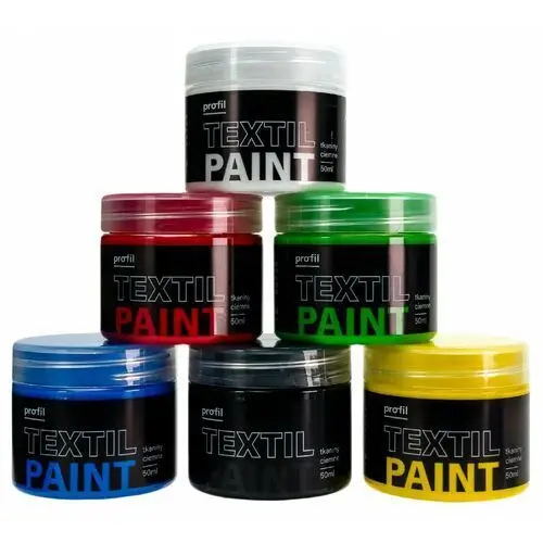 Zestaw farb 6x50ml, do ciemnych tkanin Paint-it