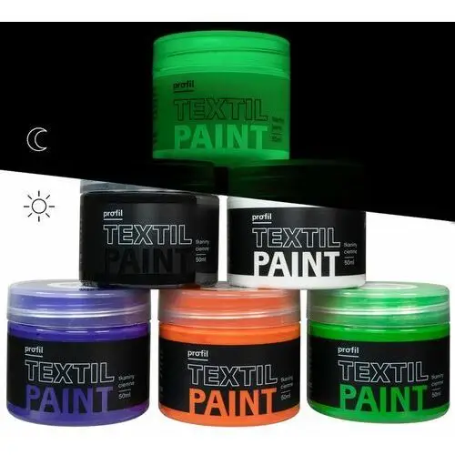 Paint-it Zestaw farb 6x50ml, do ciemnych tkanin - joker