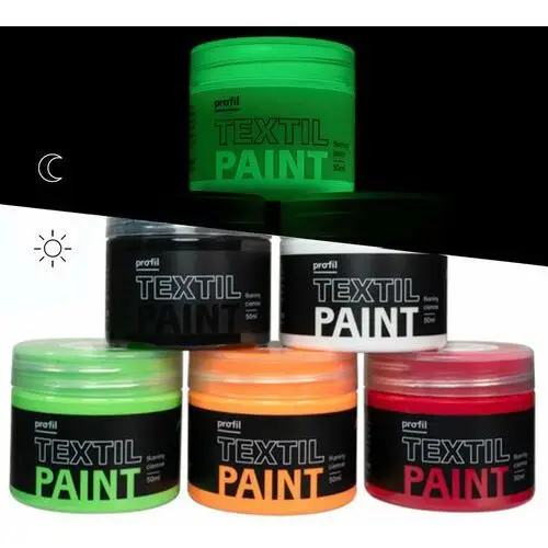 Zestaw farb 6x50ml, do ciemnych tkanin - rebel set Paint-it