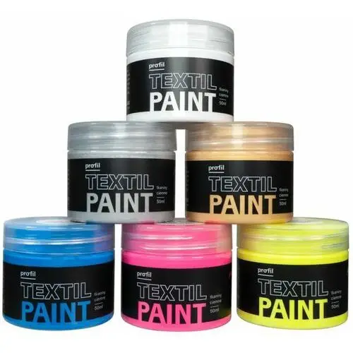 Paint-it Zestaw farb 6x50ml, do ciemnych tkanin - unicorn bling