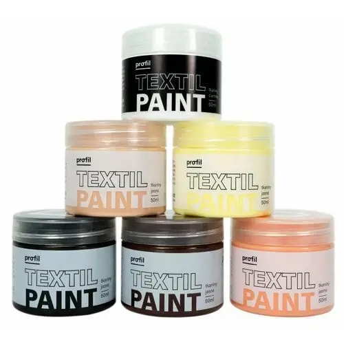 Paint-it Zestaw farb 6x50ml, do jasnych tkanin - human touch