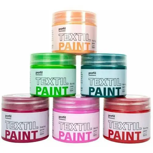 Paint-it Zestaw farb 6x50ml, do jasnych tkanin - wild rose