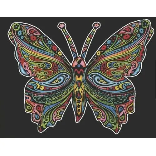 Kolorowankawelwetowa 29x21 motyl Painting velvet