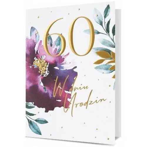 Kartka Na 60 Urodziny Elegancka, Pastelowa H2728