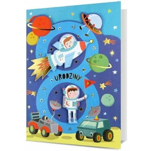 Kartka na 8 urodziny dla Chłopca Kosmonauty H2856