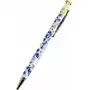 Paperchase- Długopis biały w granatowe kwiaty Czarny Sklep