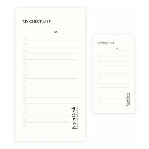 Mini Original Papierowy Planner – Check Lista