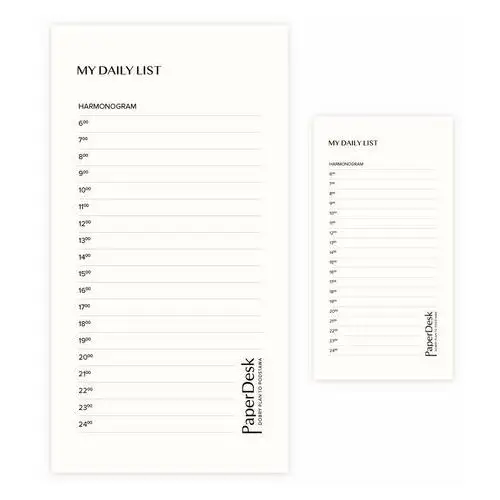 Paperdesk Mini original papierowy planner – harmonogram