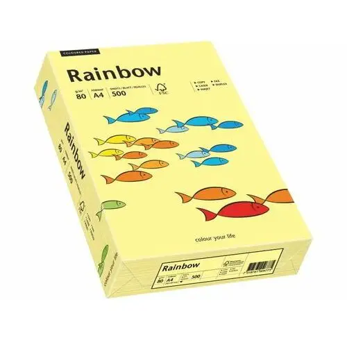 Papier Rainbow A4 80g jasno żółty R12