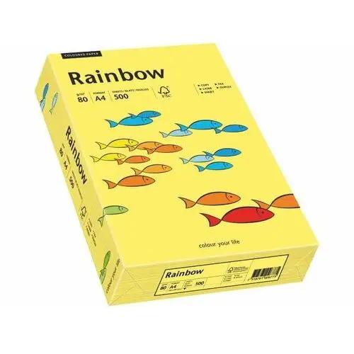 Papyrus Papier rainbow a4 80g żółty r16