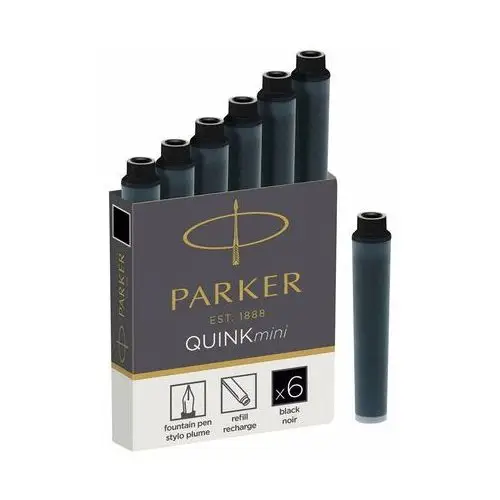 Parker Naboje quink mini 6 szt. czarny - 1950407