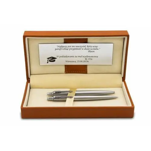 Parker Ołówek i długopis jotter stalowy z grawerem