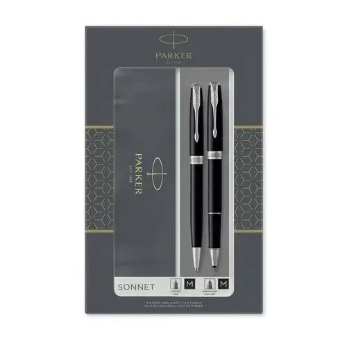 Zestaw Parker Długopis + Pióro kulkowe Sonnet Black CT 2093259