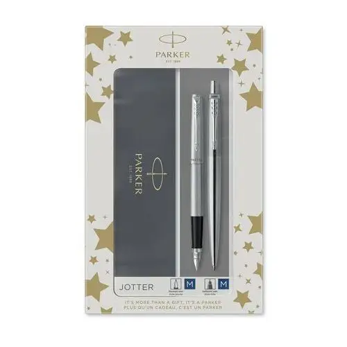 Zestaw pióro wieczne + długopis jotter stainless steel ct 2093258 Parker