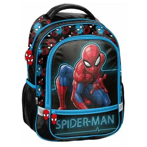 Plecak szkolny dla chłopca czarny Paso Spider-Man dwukomorowy