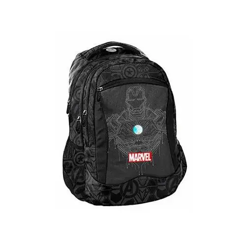 Plecak szkolny dla chłopca i dziewczynki czarny BeUniq Marvel trzykomorowy