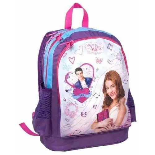 Plecak szkolny dla dziewczynki fioletowy PASO Violetta dwukomorowy