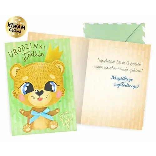 Karnet dk-1030 urodziny dziecięce (miś) Passion cards