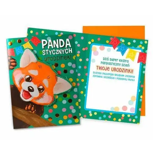 Karnet DKP-055 Urodziny dziecięce (czerwona panda)