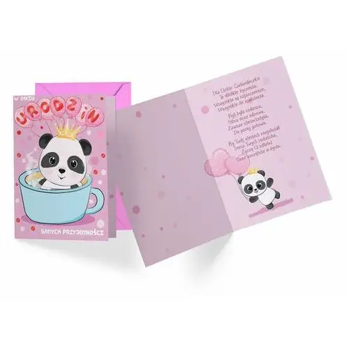 Karnet Pr-411 Urodziny Dziecięce (panda)