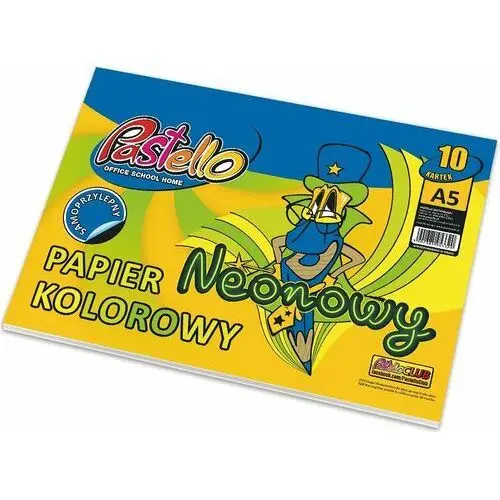 Papier kolorowy neonowy samoprzylepny a5 10 kartek Pastello