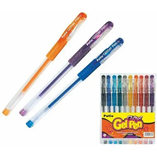 Długopis brokatowy, Gel Pen Glitter, 10 kolorów