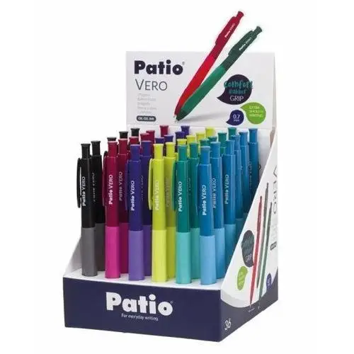 Długopis Vero oil gel niebieski p36 37589PTR Patio mix cena za 1 szt, kolor niebieski