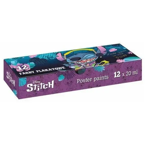 PATIO, farby plakatowe disney core stitch 20 ml 12 kolorów