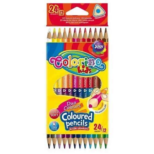 Patio Kredki ołówkowe dwustronne colorino 12=24 kolory