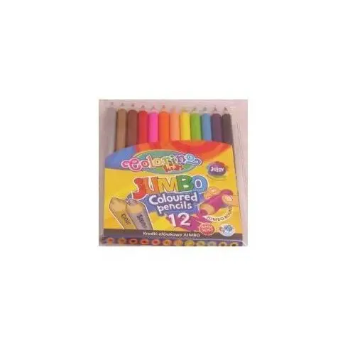 Patio Kredki ołówkowe okrągłe Jumbo Colorino Kids + temperówka 12 kolorów, 833107/PAT
