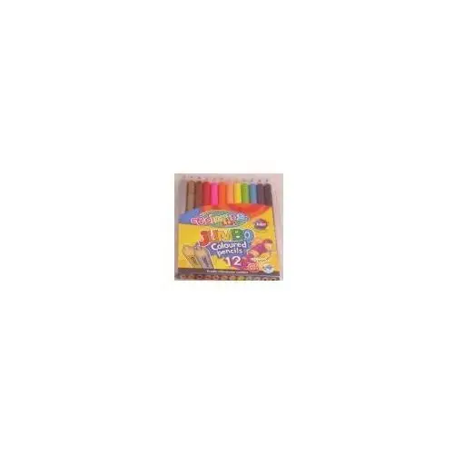 Kredki ołówkowe okrągłe Jumbo Colorino Kids + temperówka, 833107/PAT