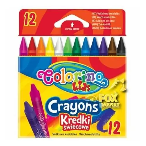 Kredki świecowe, Colorino Kids, 12 kolorów
