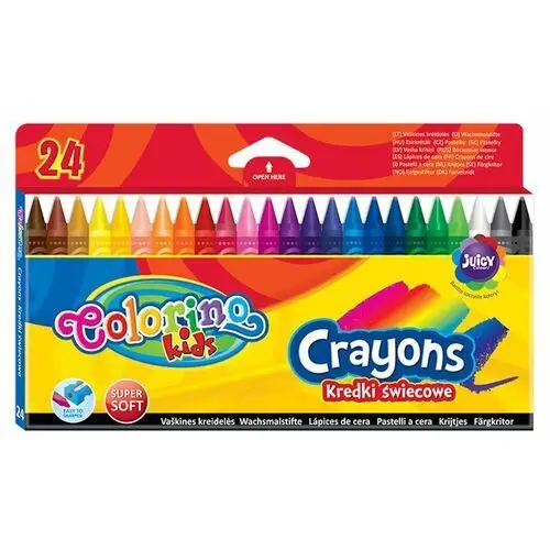 Kredki świecowe, Colorino Kids, 24 kolory