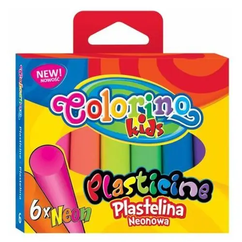 Plastelina neonowa, colorino kids, 6 kolorów Patio