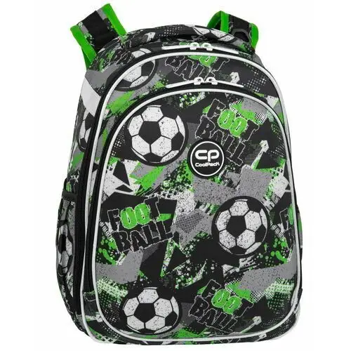 Plecak szkolny dla chłopca Coolpack piłka nożna jednokomorowy, kolor zielony