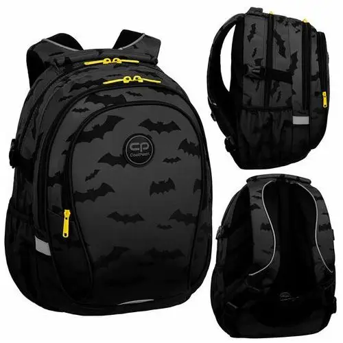 Plecak szkolny dla chłopca czarny coolpack czterokomorowy Patio