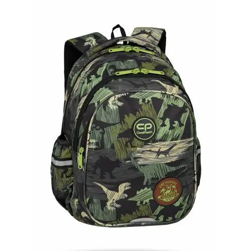 Plecak szkolny dla chłopca i dziewczynki czarny CoolPack dwukomorowy, kolor zielony