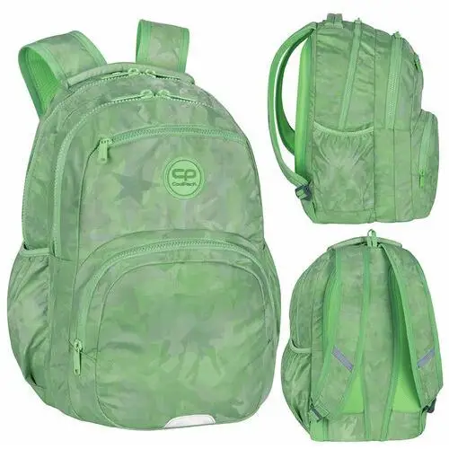 Plecak szkolny dla chłopca i dziewczynki dwukomorowy, kolor zielony