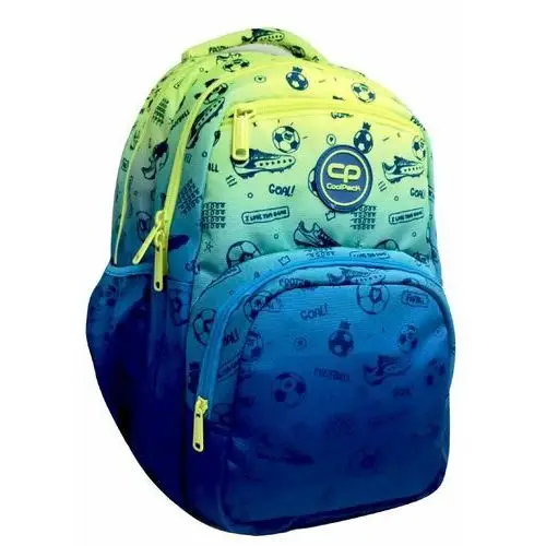 Patio Plecak szkolny dla chłopca niebieski coolpack piłka nożna dwukomorowy