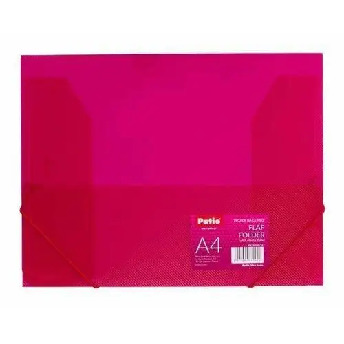 Teczka na gumkę A4 transparentna różowa PAT4003S/N/14 Patio
