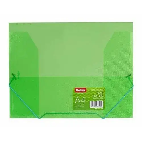 Teczka na gumkę A4 transparentna zielona PAT4003S/N/15 Patio